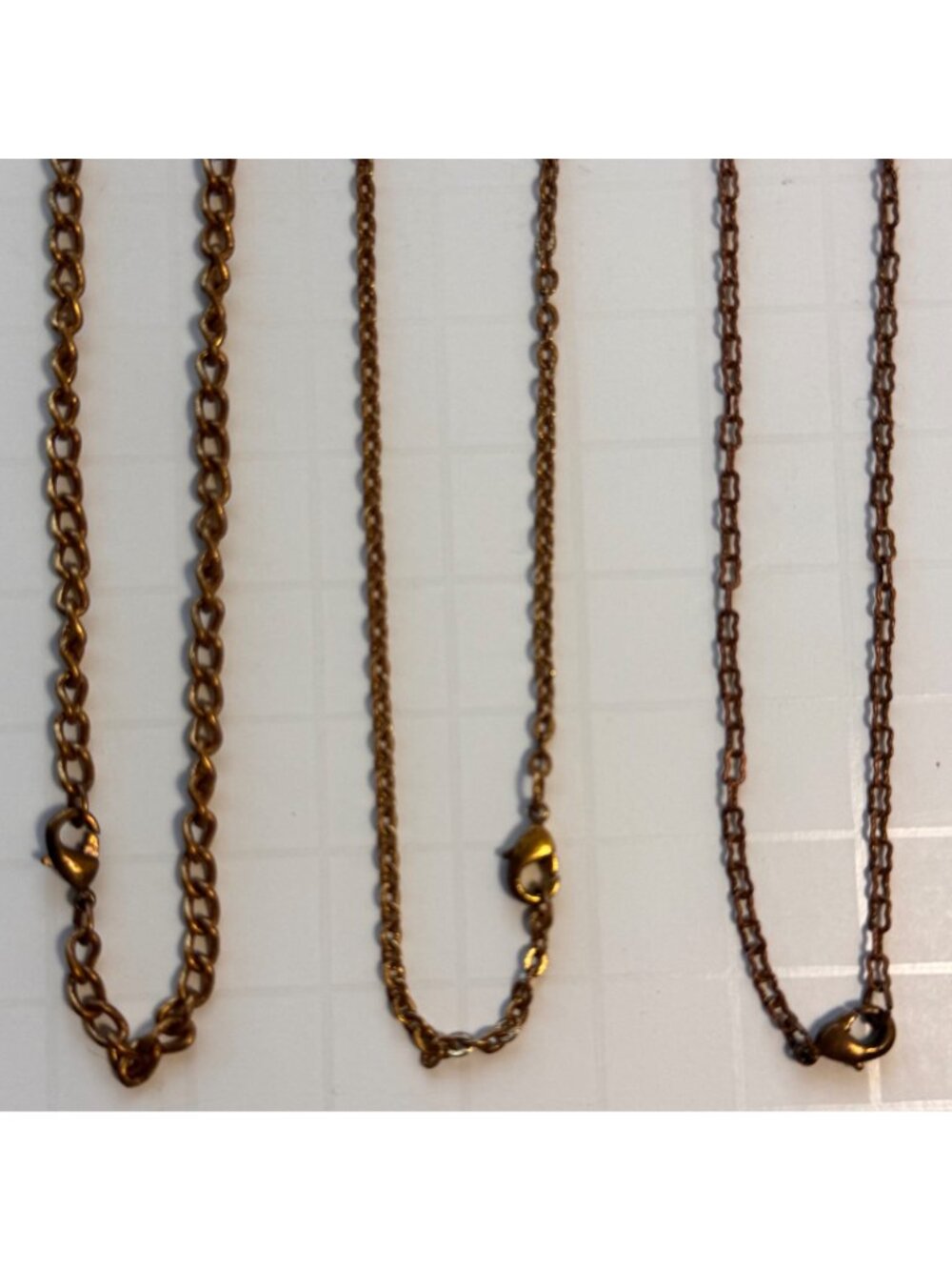 Solid Brass  18-Inch Necklace Jewlery Lot of 3 Vintaj Vogue Brass Co USA NWT New - Picture 11 of 12
